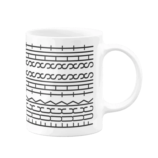 Mug "Fuck This Shit" : mug à message caché, visuel géométrique et message caché quand on le lit de côté